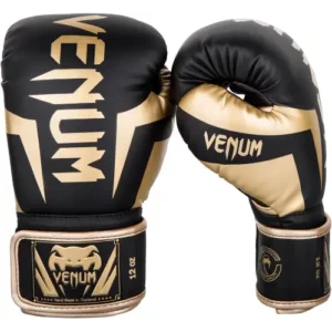 guantes de boxeo de color oro de la marca venum elite
