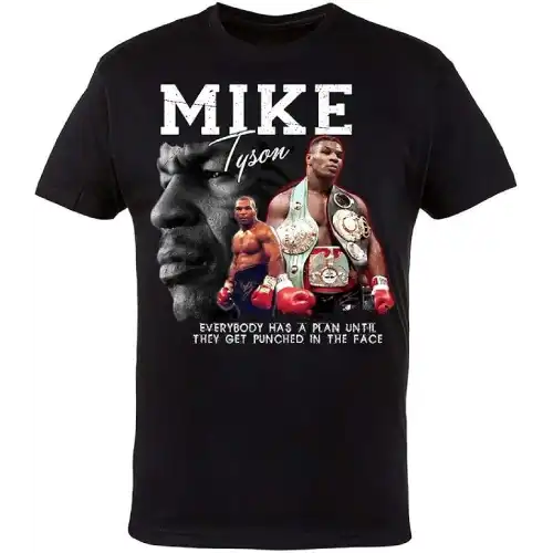 camiseta negra de mike tyson